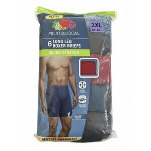 Fruit of the loom 6 long leg boxer briefs 2XL